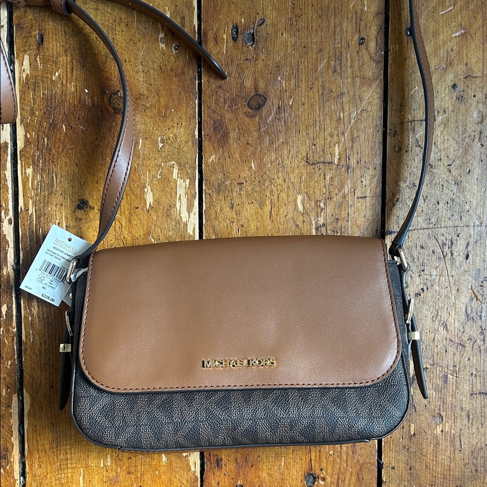 NWT MICHAEL KORS Tan and Brown Crossbody Bag
